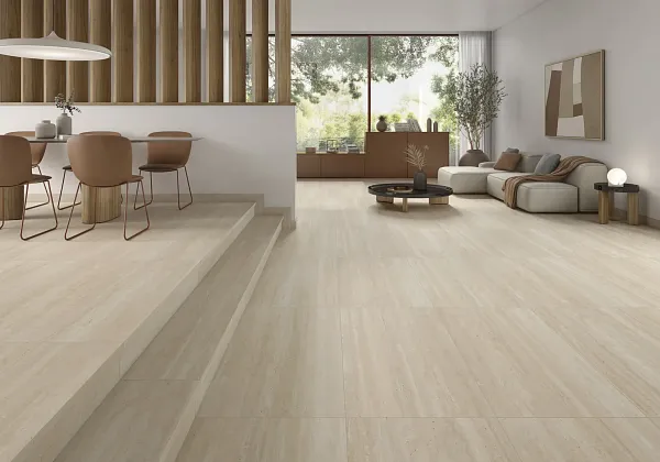 Фото Ступень Gres de Aragon Peldаno Recto Travis Beige Antislip 120x31.5 Испания