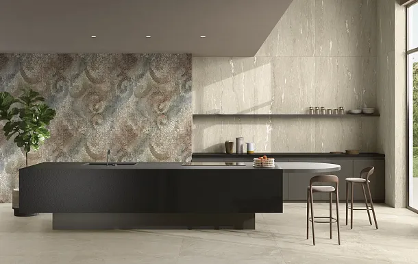Фото Керамогранит Fondovalle ALP003 Alpine Light Grey Vein 3D Texture 60x120 Италия