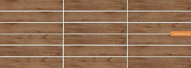 Фото Керамогранит gravita driftwood cinnamon matt 20x120 Индия