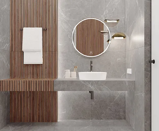 Фото Керамогранит Laparet Wood Canarium Wenge Stripes Коричневый Матовый Карвинг 60Х120 Индия