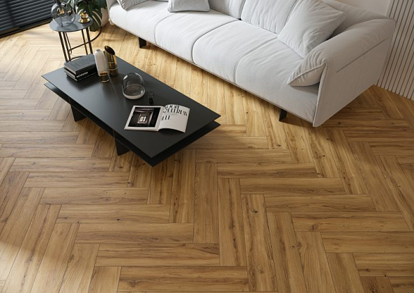 Фото Керамогранит Grapia Marrone R9 17,5X80 Польша