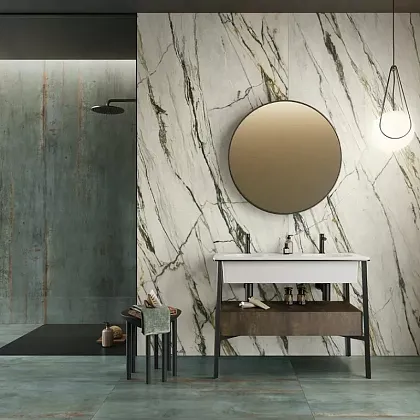 Фото Керамогранит Flaviker 0009023 Greylac Platinum Lux 60x120 Италия