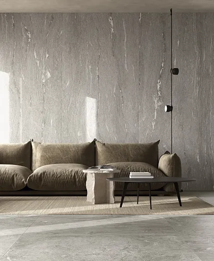 Фото Керамогранит Fondovalle ALP003 Alpine Light Grey Vein 3D Texture 60x120 Италия