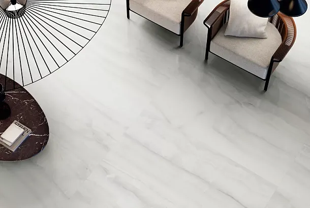 Фото Керамогранит Sant Agostino CSAAKIVL18 Akoya Ivory Krystal 90x180 Италия