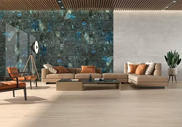 Фото Керамогранит Geotiles Labradorite Leviglass Blue 120x120 Испания
