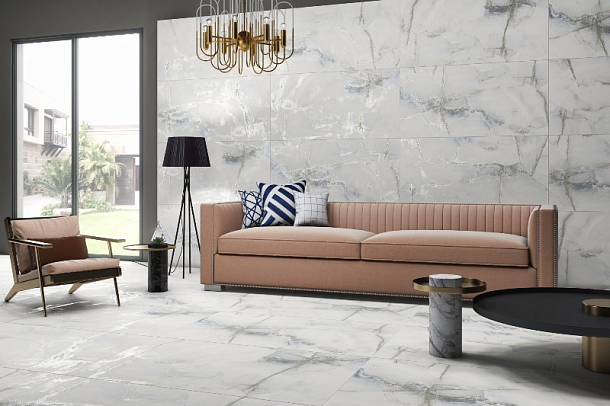 Фото Керамогранит Vita Onyx Grey Carving 60x120 Индия