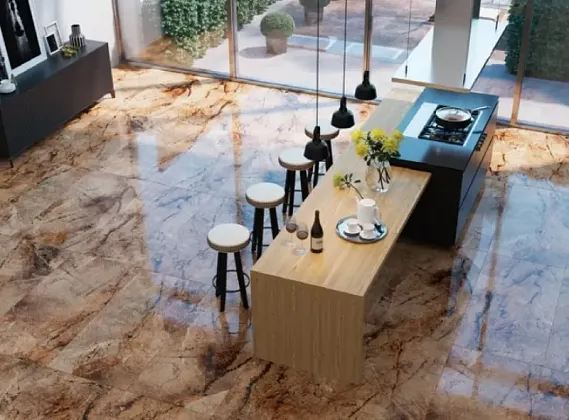 Фото Керамогранит Hazel Cobalto High Gloss 60x120 (С0004280) Индия