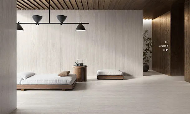 Фото Керамогранит Monocibec 141140 Mythology Regia White Brushed Rect 60x120 Италия