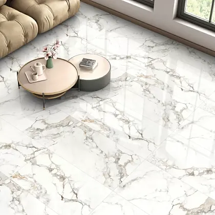 Фото Керамогранит Eternal ETMAR1201GL60120 Antique Carrara Glossy 60x120 Индия