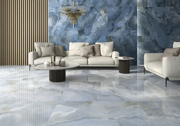 Фото Керамогранит Geotiles Oni White Super Polished 120x280 Испания