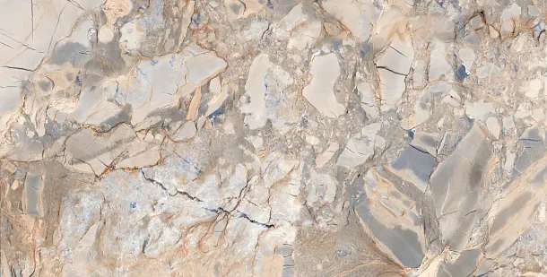 Фото Керамогранит Ennface ENACN1032GL60120 Breccia Oceanic Glossy 600х1200х9 Индия
