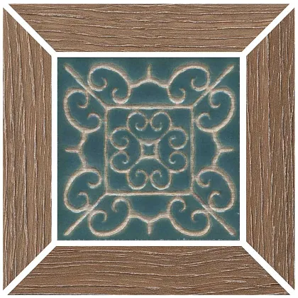 Фото Kerama Marazzi Декор Тровазо наборный коричневый светлый матовый 13x13x0,9 (ID157) Россия