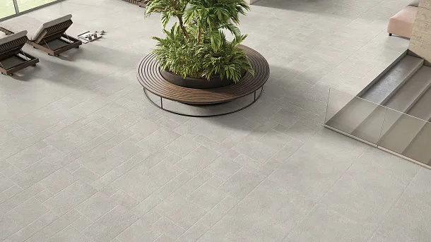 Фото Керамогранит Mozart Concrete Smoke Edge 60x120 Индия