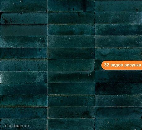 Фото Керамическая плитка ribesalbes hope blue 7,5x30 Испания