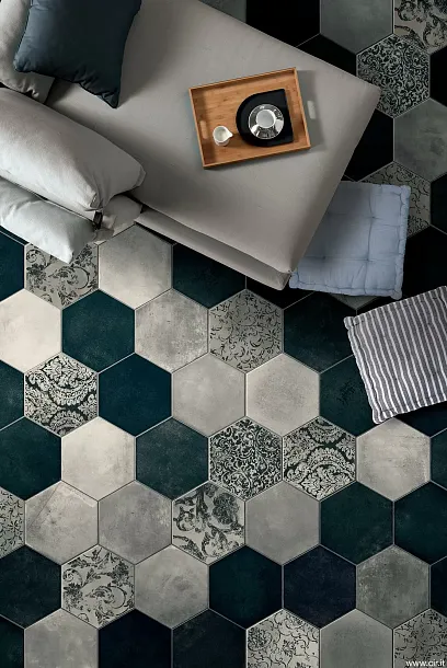 Фото Керамогранит Esagona GREEN BLUE CL 24X27,7 Италия