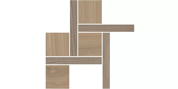 Фото Kerama Marazzi Декор Альберони 2 наборный коричневый светлый матовый обрезной 27,5x27,5x0,9 (T056\SG643820) Россия