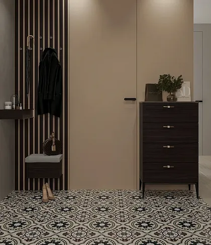 Фото Керамогранит Smile Tile Siena Laguna 19,8x19,8 Индия