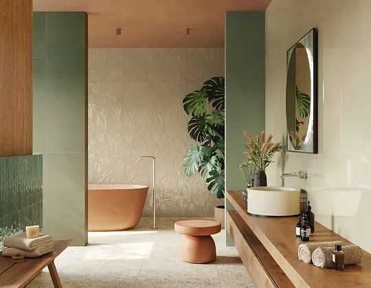 Фото Керамическая плитка FAP Ceramiche fTOS Materia Brillante Riflessi Cielo Brillante RT 50x120 Италия