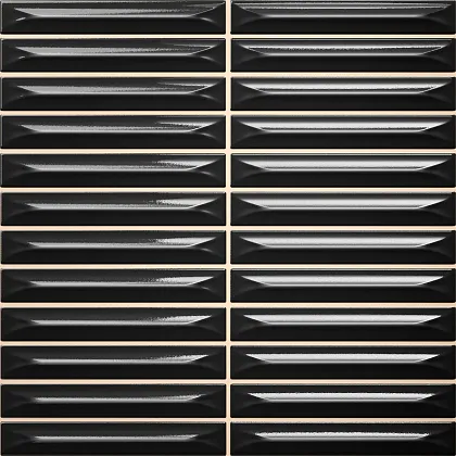 Фото керамическая плитка Vilar Albaro Arrow Black 1,5x10 20x20 Испания