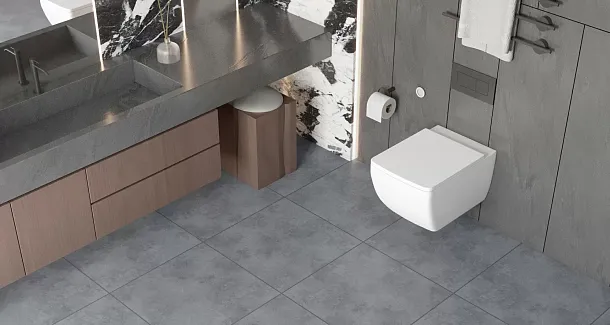 Фото Керамогранит Eternal ETLFT1217MT6060 Beton Anthracite Matt 60x60 Индия