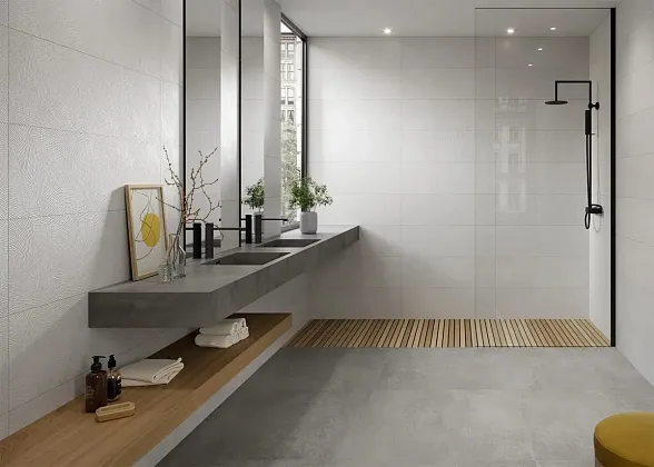 Фото Керамическая плитка Metropol R0002760 Santorini White Pure 30x90 Испания