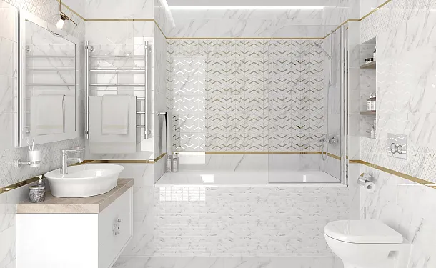 Фото Плитка 60125 Camelot белый 20х60 Россия