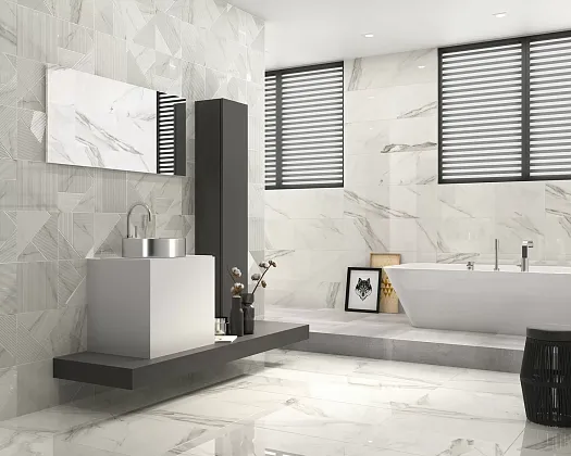 Фото Керамогранит Dune 188223 Calacatta Superwhite Rec 60x120 Испания