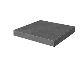 Фото Ступень Kerama Marazzi Касабланка клееная угловая HP антрацит матовый обрезной 33x33x0,9 (KM6012G0141RGCA)