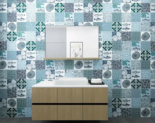 Фото керамическая плитка DeShun Ceramics Art Decor DC90 20x20 Китай