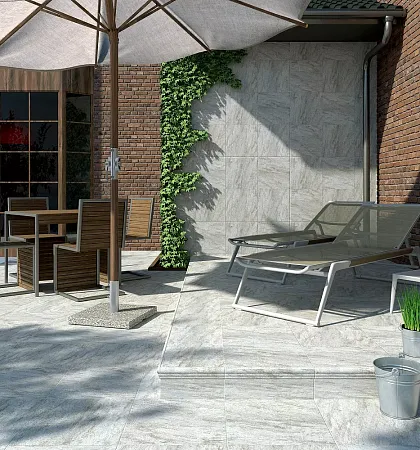 Фото Ступень SG158700N\GR\ANS угловая Терраса серый левая 30х30х8 Россия