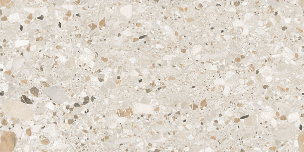 Фото Керамогранит Terazzo Crema Carving 60x120 Индия