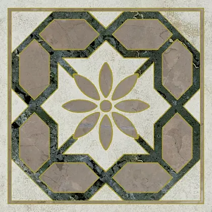 Фото Декор OS\A283\SG606220RL Серенада 1 лаппатированный обрезной 7,2x7,2 Россия