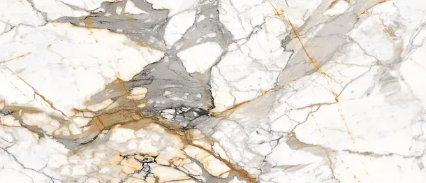 Фото Керамогранит Ennface ENMAR7003MT120280 Calacatta Oro Matt 1200x2800x6 Индия