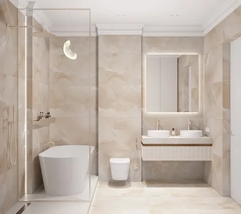 Фото Керамогранит Laparet Lp6012G0521R Cammeo Oro Бежевый Глянцевые Чернила 59,5Х119,1 Россия