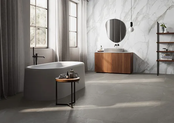 Фото Керамогранит Ragno Marazzi RCV4 Stoneplay Cliff Beige Rett 100x100 Италия