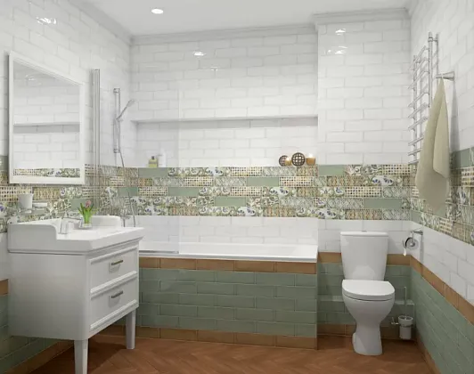 Фото Плитка 9020 Монпарнас сиреневый 8.5*28.5 Россия