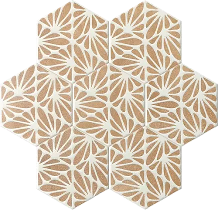 Фото Керамогранит J082 Terracreta Cesello Chamotte Esagonо 25х21,6 Италия
