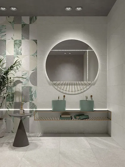 Фото Керамогранит MGM Ceramiche Limestone Antracite Rett 60x120 Италия