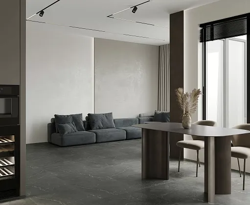 Фото Керамогранит Leda Black Карвинг 60x60 Индия