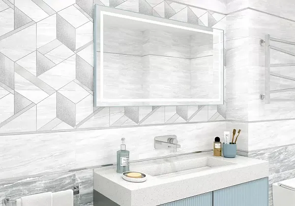 Фото Плитка SW9INR15 Interni Silver S/2 Панно 500*500*9 Россия