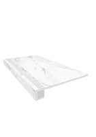 Фото Ступень комплект Supreme Platinum SM01 неполированная (прямоугольный бортик + подступенок) 33x120