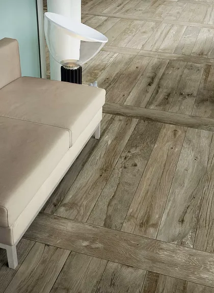 Фото Керамогранит R56A Woodmania Honey R10 20x120 Италия