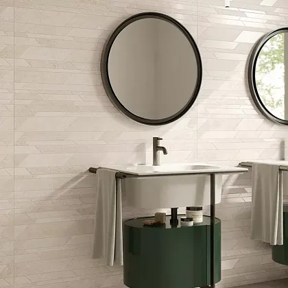 Фото Керамогранит Flaviker 0014192 Double Linear White Nat Rett. P. Tech R10 C 60x120 Италия