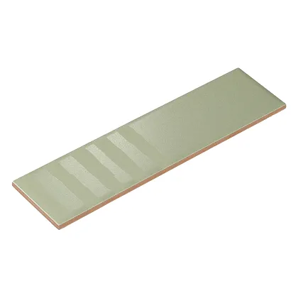 Фото Плитка Smile Tile Rivera Mist Green 7.5x30 Индия