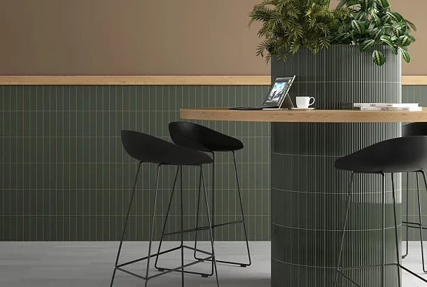 Фото Плитка Equipe 28526 Costa Nova Onda Aloe Matt 5x20 Испания