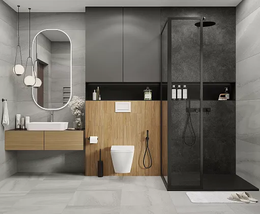 Фото Керамогранит Laparet Urban Dazzle Gris лаппатированный 60x120 Индия