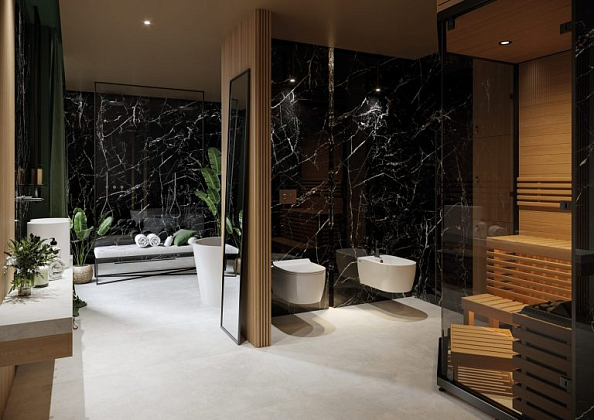 Фото Керамогранит Marmo Morocco Black Rect R9 59,7х119,7 Польша