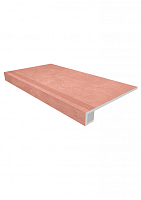 Фото Ступень комплект Spectrum Salmon SR05 неполированная (прямоугольный бортик + подступенок) 33x120