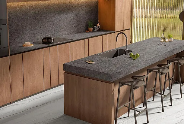 Фото Керамогранит Exterior Ceramica Rapolano Techstone 12 mm 160x320 Индия
