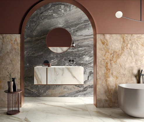 Керамогранит AGCJ GOLDEN WHITE Luc 120x278 для кухни, для ванной Фото Керамогранит AGCJ GOLDEN WHITE Luc 120x278 Италия